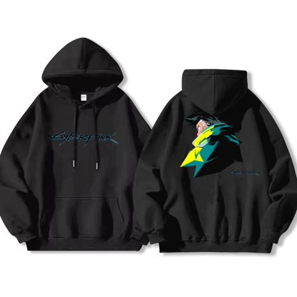 賽博朋克 聯名衛衣2024秋冬新款親子情侶裝薄絨款連帽衛衣