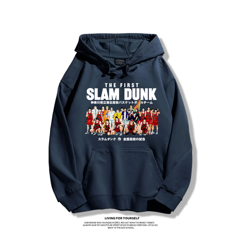 灌籃高手聯名衛衣2024秋冬新款親子情侶裝薄絨款連帽衛衣