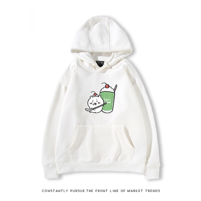 Chiikawa聯名衛衣2024秋冬新款親子情侶裝薄絨款連帽衛衣