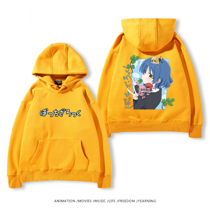 孤獨搖滾 聯名衛衣2024秋冬新款親子情侶裝薄絨款連帽衛衣