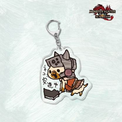 Monster Hunter Rise怪物獵人崛起滅盡龍雪鬼獸冰狼亞力克鑰匙扣掛飾【單買三件起送】