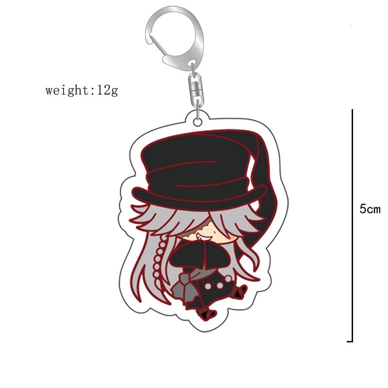 黑執事周邊掛件可愛夏爾塞巴斯醬亞克力鑰匙扣 雙面透明動漫掛飾【單買三件起送】