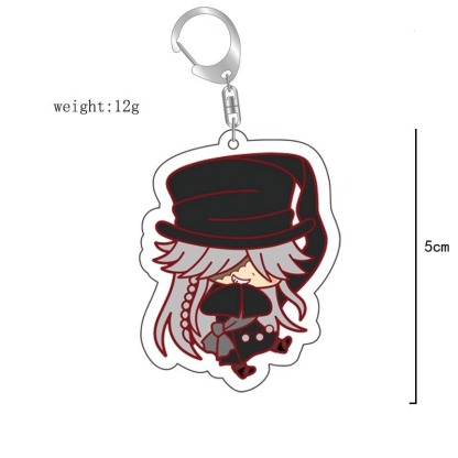 黑執事周邊掛件可愛夏爾塞巴斯醬亞克力鑰匙扣 雙面透明動漫掛飾【單買三件起送】
