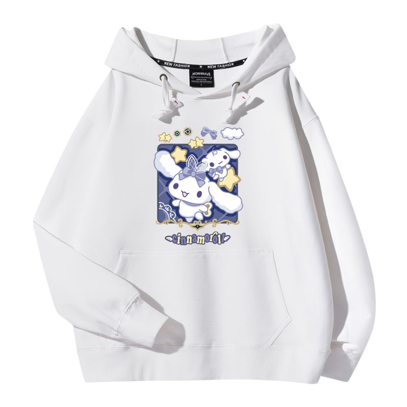 三麗鷗大耳狗聯名衛衣2023秋冬新款親子情侶裝薄絨款連帽衛衣