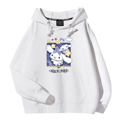 三麗鷗大耳狗聯名衛衣2023秋冬新款親子情侶裝薄絨款連帽衛衣