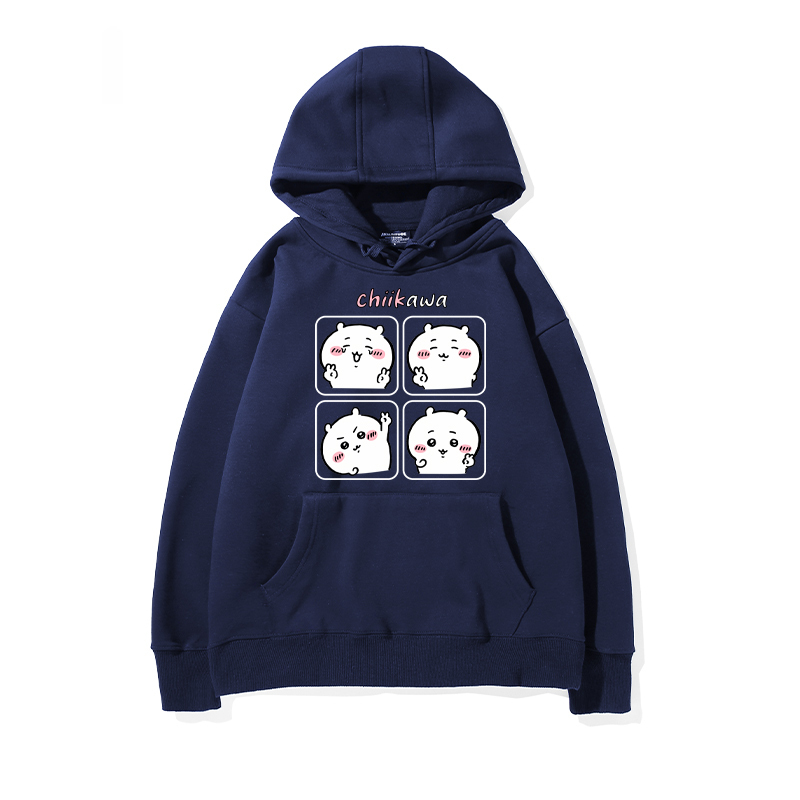 chiikawa 2024秋冬新款親子情侶裝薄絨款連帽衛衣
