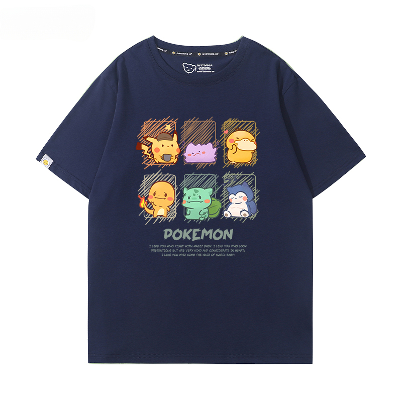 精靈寶可夢 2024親子情侶男女同款 純棉T恤