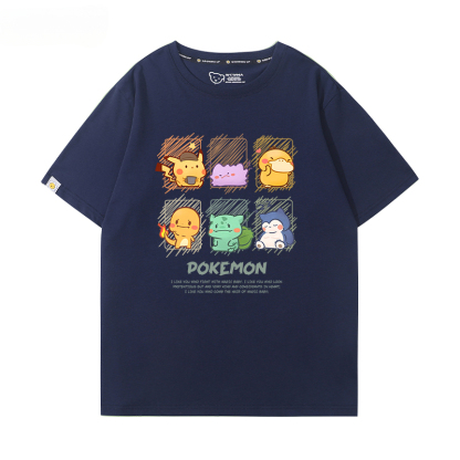 精靈寶可夢 2024親子情侶男女同款 純棉T恤