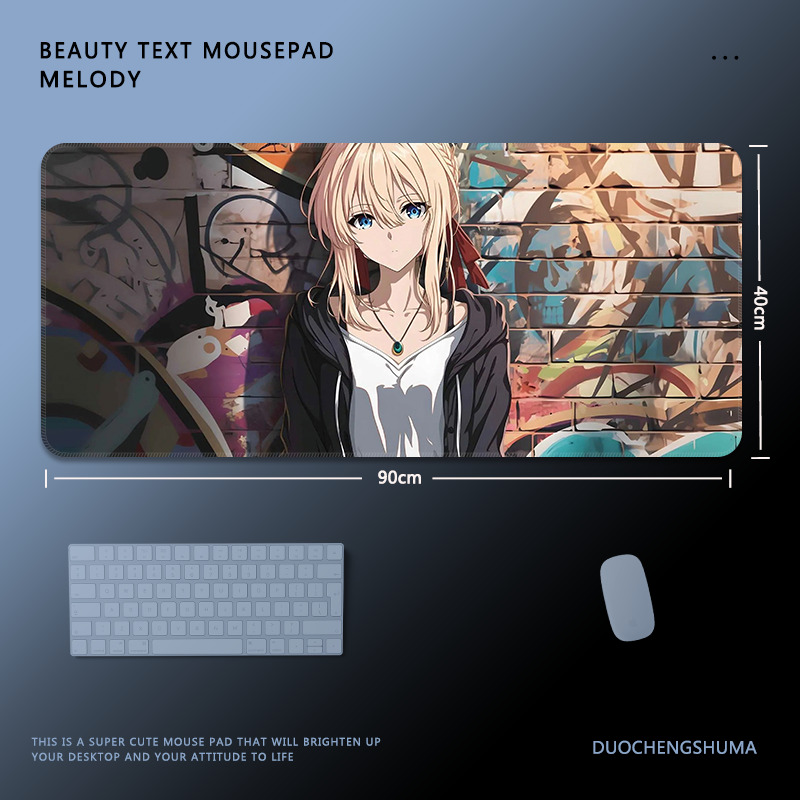 塗鴉墻動漫電競超大遊戲加厚防滑鼠標墊