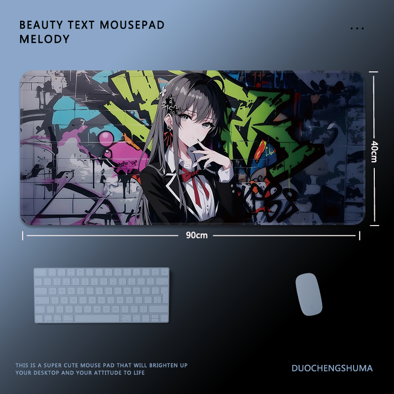 塗鴉墻動漫電競超大遊戲加厚防滑鼠標墊