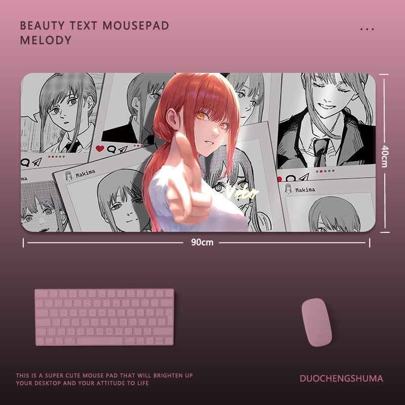 链锯人電競超大遊戲加厚防滑鼠標墊