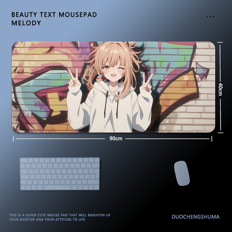塗鴉墻動漫電競超大遊戲加厚防滑鼠標墊