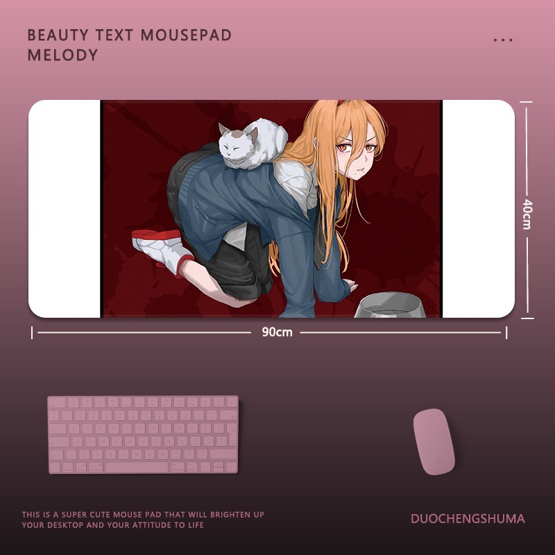 链锯人電競超大遊戲加厚防滑鼠標墊