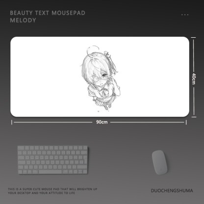 黑白動漫電競超大遊戲加厚防滑鼠標墊