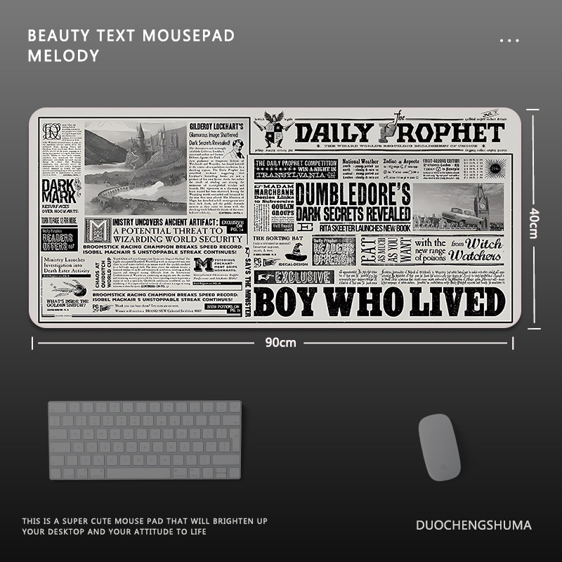 哈利波特電競超大遊戲加厚防滑鼠標墊
