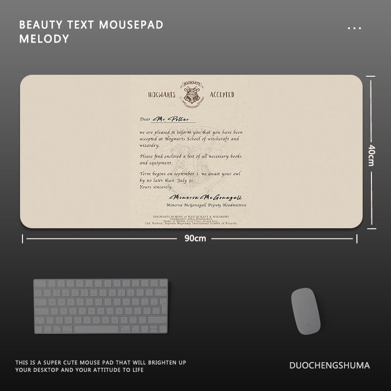 哈利波特電競超大遊戲加厚防滑鼠標墊