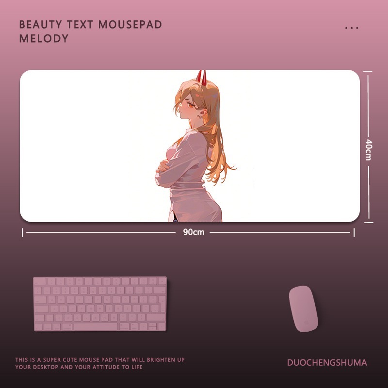 链锯人電競超大遊戲加厚防滑鼠標墊