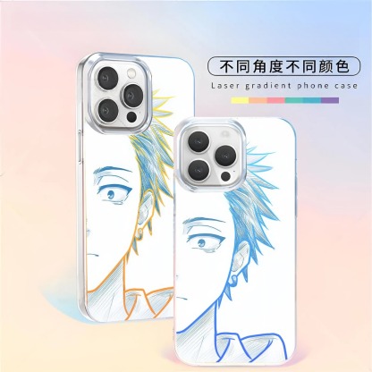 熏香花朵凛然绽放 極光金漸變手機殼