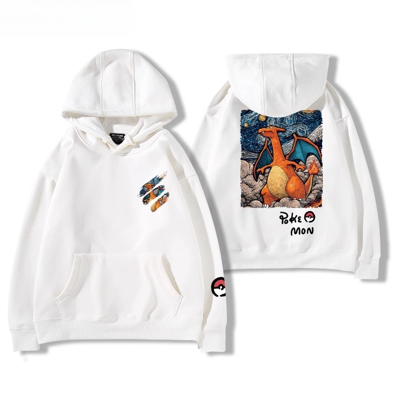 寶可夢油畫系列 聯名衛衣2025秋冬新款親子情侶裝連帽衛衣