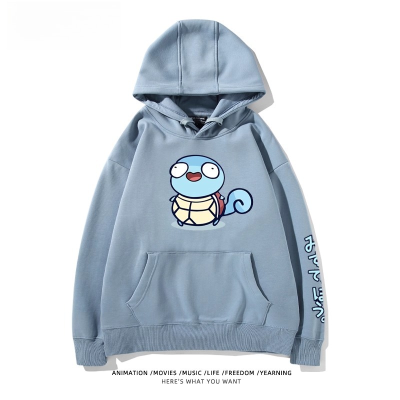 寶可夢Q版搞怪新款 親子情侶男女款連帽衛衣