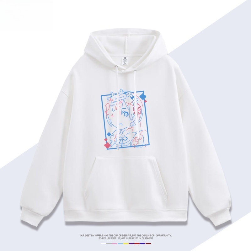 Re:Zero 聯名衛衣秋冬新款親子情侶裝連帽衛衣