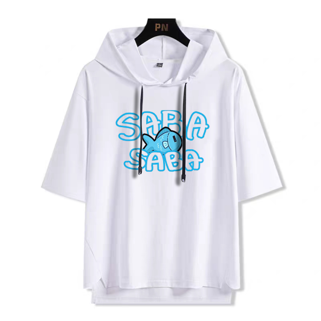 Hololive 虛擬主播 Sameko Saba 鯊魚子 連帽短袖T恤