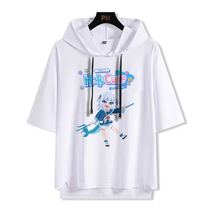 Vtuber HOLOLIVE 像素風 連帽短袖T恤