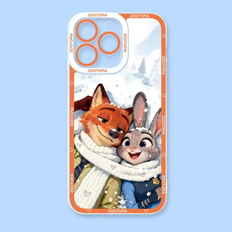 動物方城市天使眼透明防摔軟殼