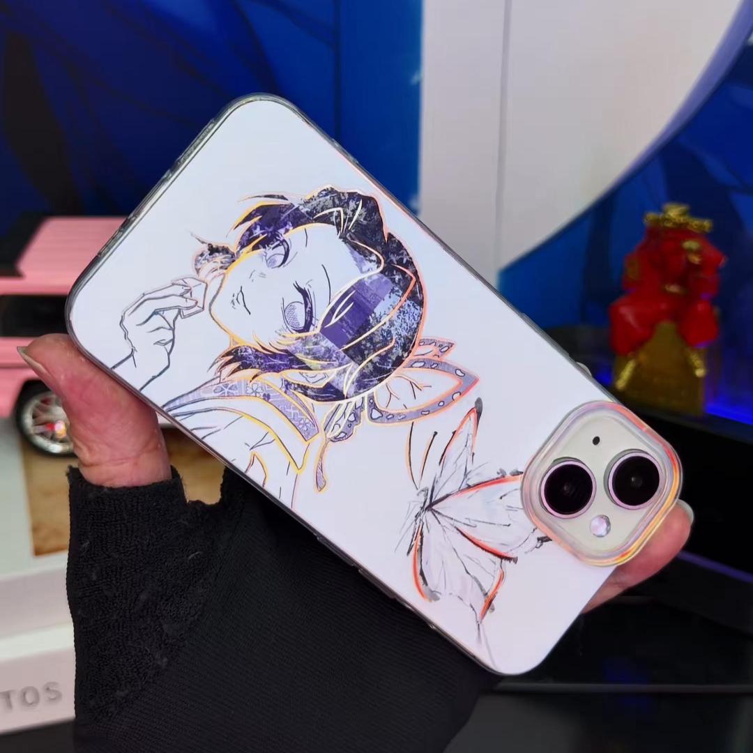 鬼滅之刃 極光/彩銀 線條漸變防摔手機殼