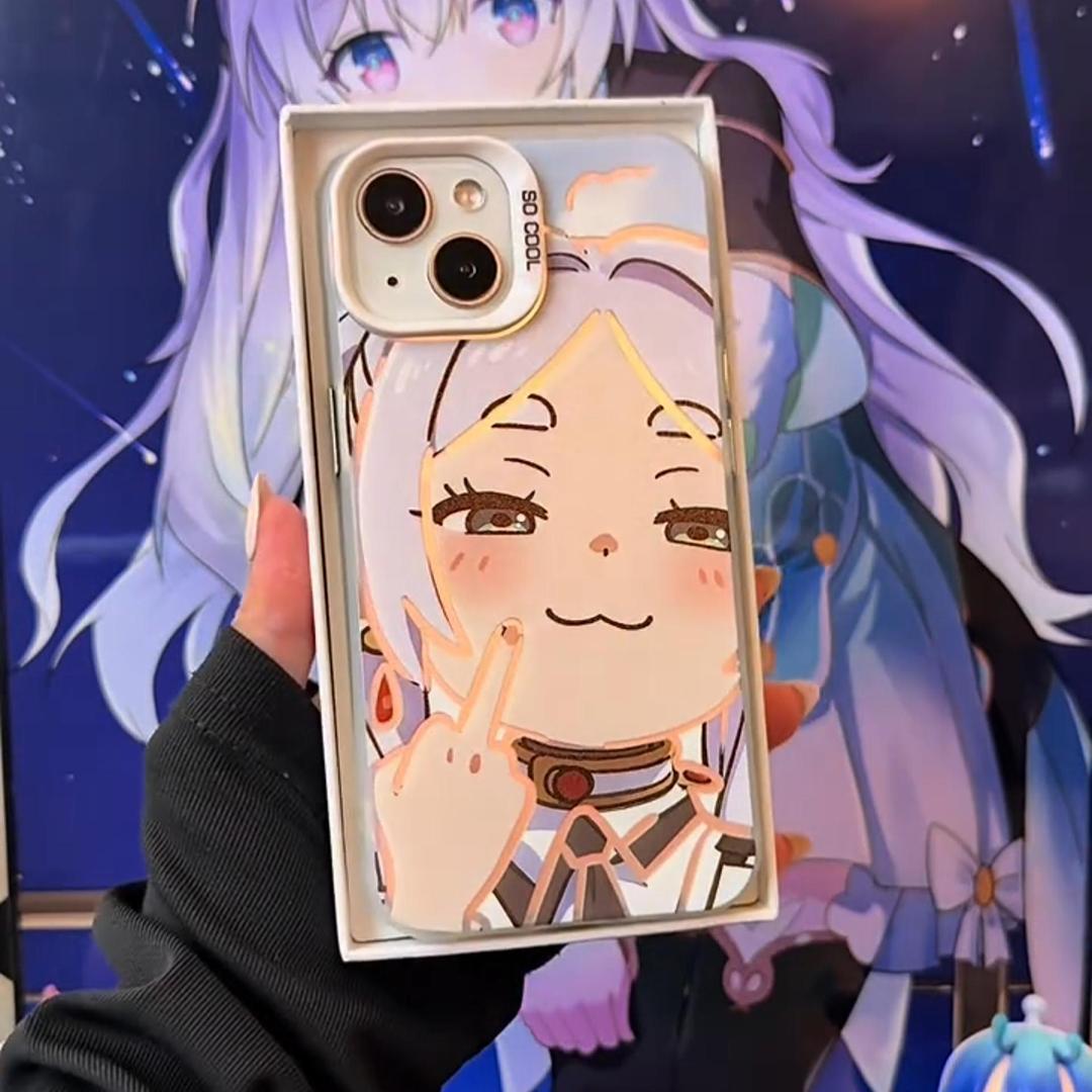 葬送的芙莉蓮 極光/彩銀 線條漸變防摔手機殼