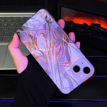 明日方舟極光金漸變手機殼