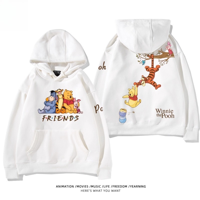 小熊維尼 聯名衛衣2025秋冬新款親子情侶裝連帽衛衣