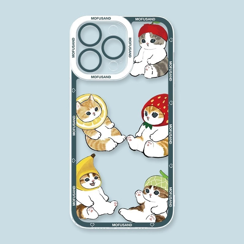 蘋果 系列Mofusand鯊魚貓天使眼透明防摔軟殼