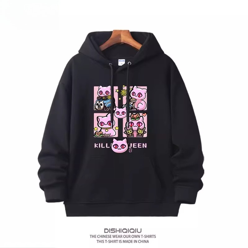 JOJO的奇妙冒險殺手皇后吉良吉影 2025秋冬新款親子情侶裝連帽衛衣