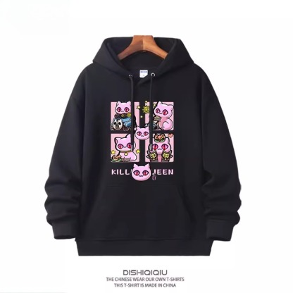 JOJO的奇妙冒險殺手皇后吉良吉影 2025秋冬新款親子情侶裝連帽衛衣