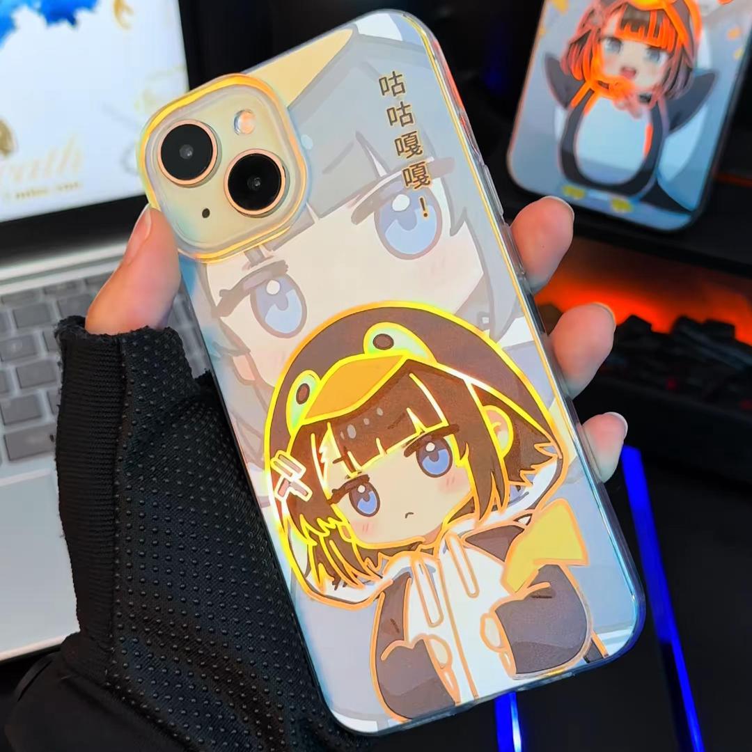 明日方舟極光金漸變手機殼