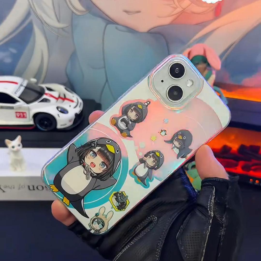 明日方舟極光金漸變手機殼