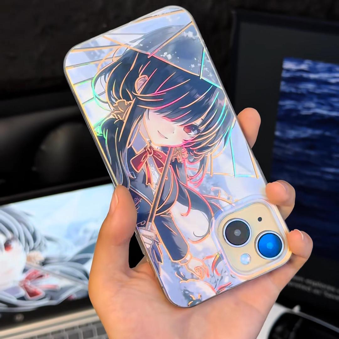 約會大作戰時崎狂三 極光金漸變手機殼