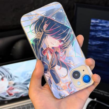 約會大作戰時崎狂三 極光金漸變手機殼