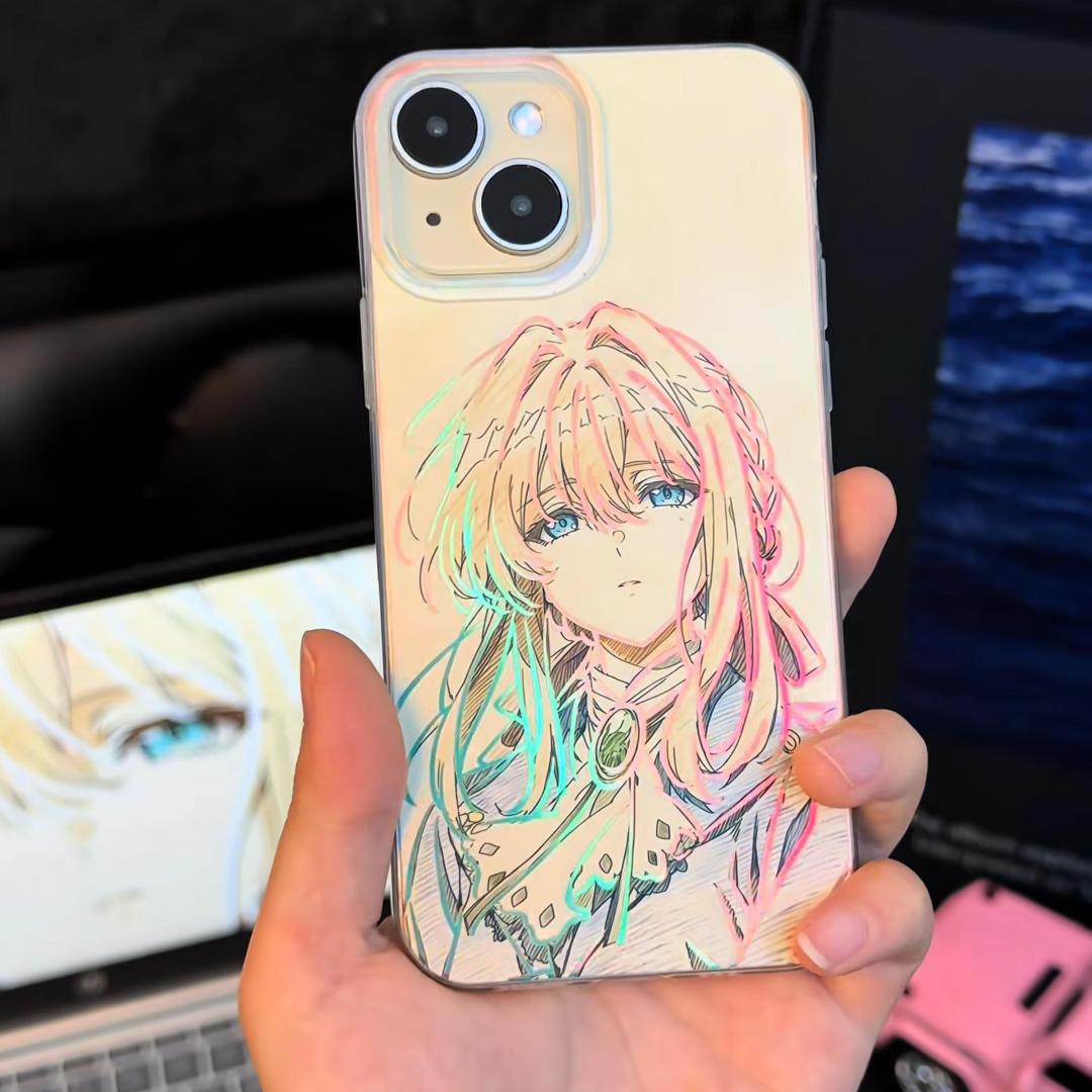 薇爾莉特極光金漸變手機殼