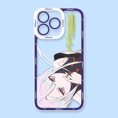 蘋果 系列賽博朋克邊緣行者天使眼透明防摔軟殼