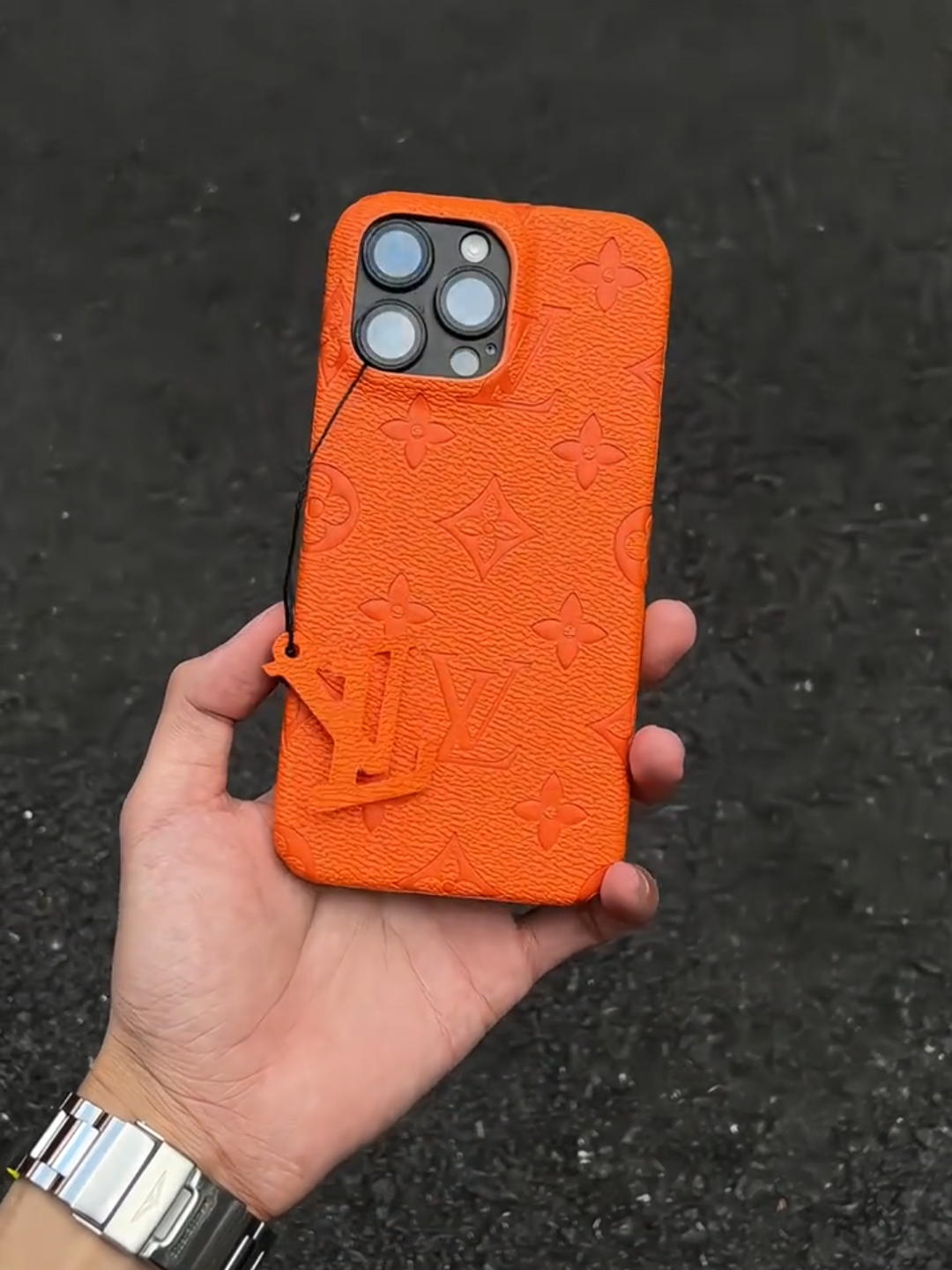 路易威登小牛皮無邊框手機殼