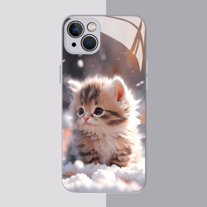 可愛貓咪新款高清全包防摔玻璃殼