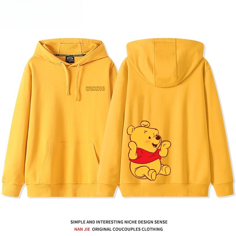 小熊維尼新款 親子情侶男女連帽衛衣
