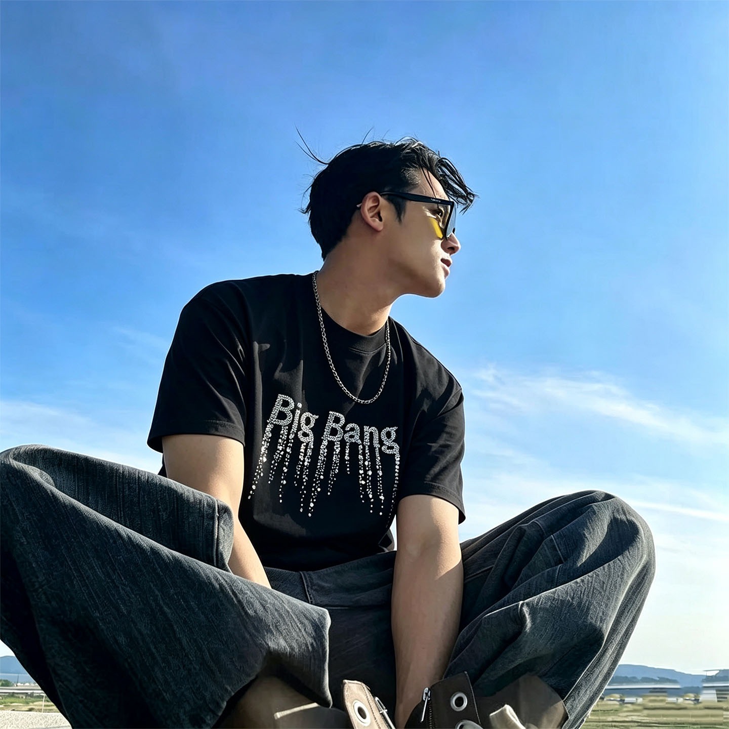 BIGBANG潮牌燙鑽周邊 印花短袖T恤