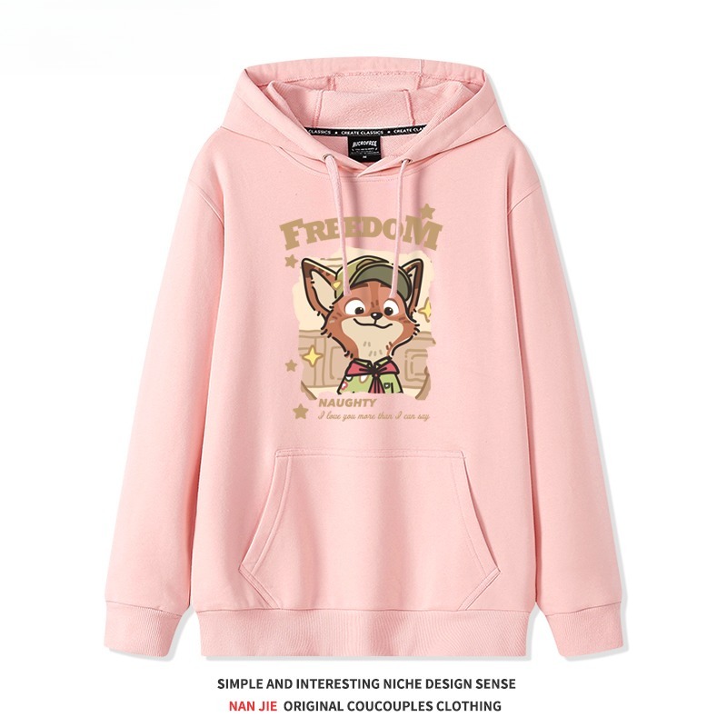 動物方城市新款 親子情侶男女連帽衛衣