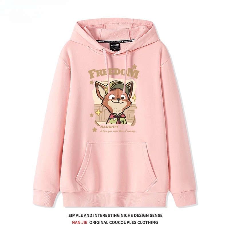 動物方城市新款 親子情侶男女連帽衛衣
