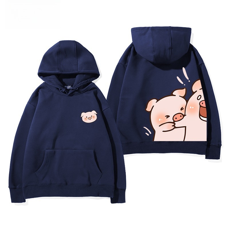 LuLu豬新款 親子情侶男女連帽衛衣