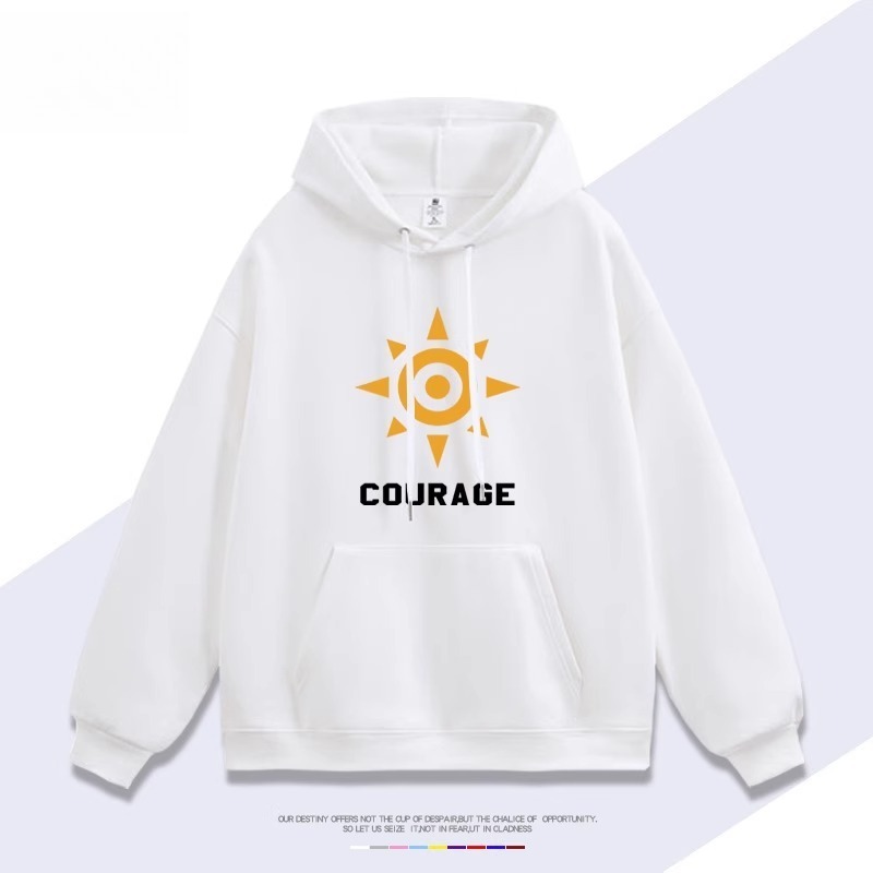 數碼寶貝大冒險勇氣徽章 聯名衛衣2025秋冬新款 親子情侶裝連帽衛衣