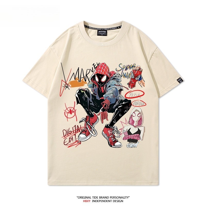 蜘蛛人：穿越新宇宙SpiderMan 印花短袖T恤